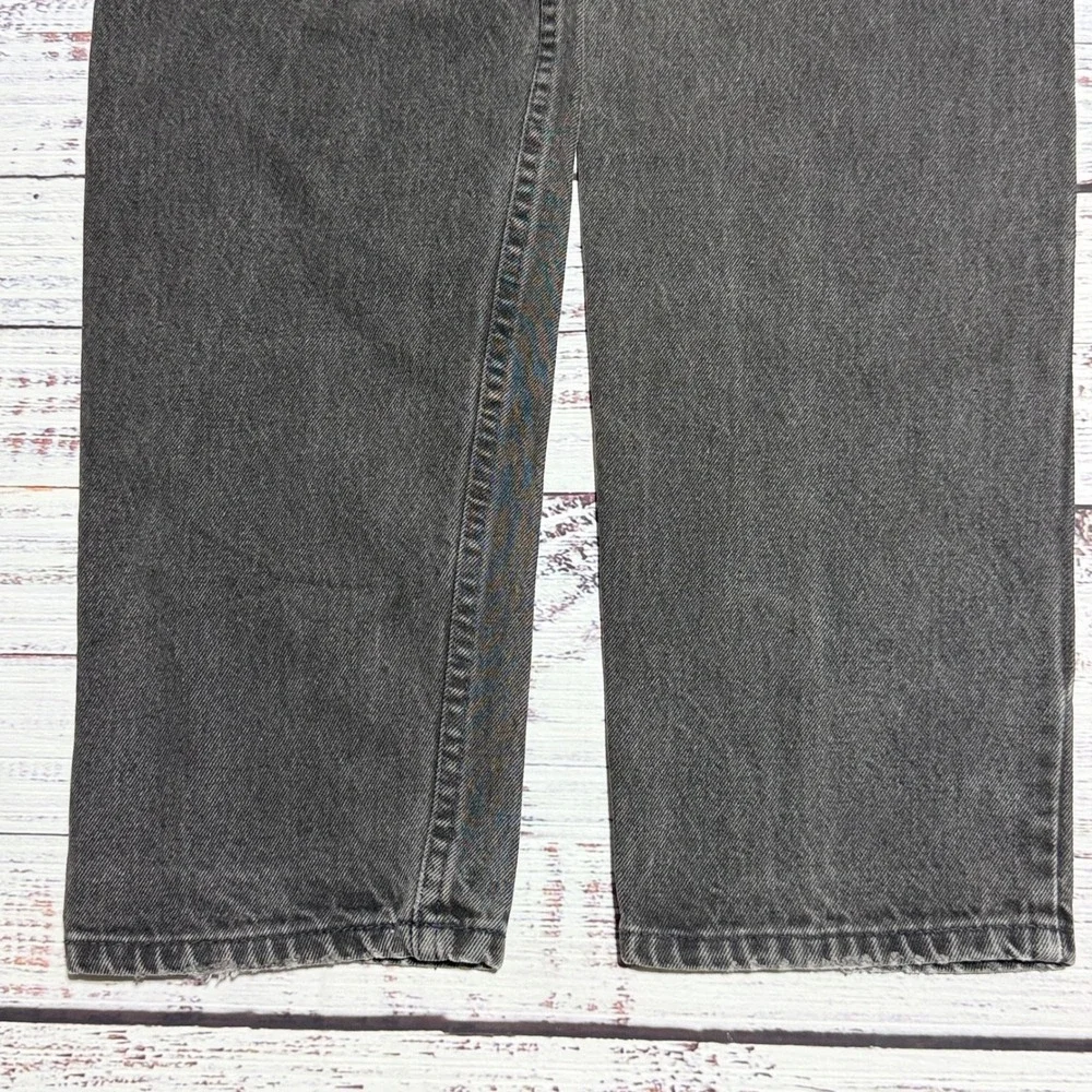 Levi's 555 Jeans 30x30 Relaxed Fit Straight Leg Black Denim Orange Tab USA Made